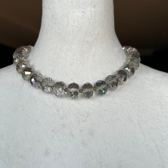 Sparkling Fashion Necklace Grays and Blues Hues - Picture 2 of 5